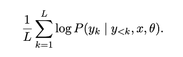 Length-normalized sequence log-probability
