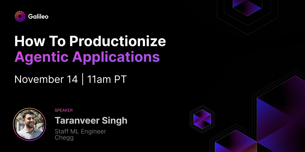 Webinar - How To Productionize Agentic Applications