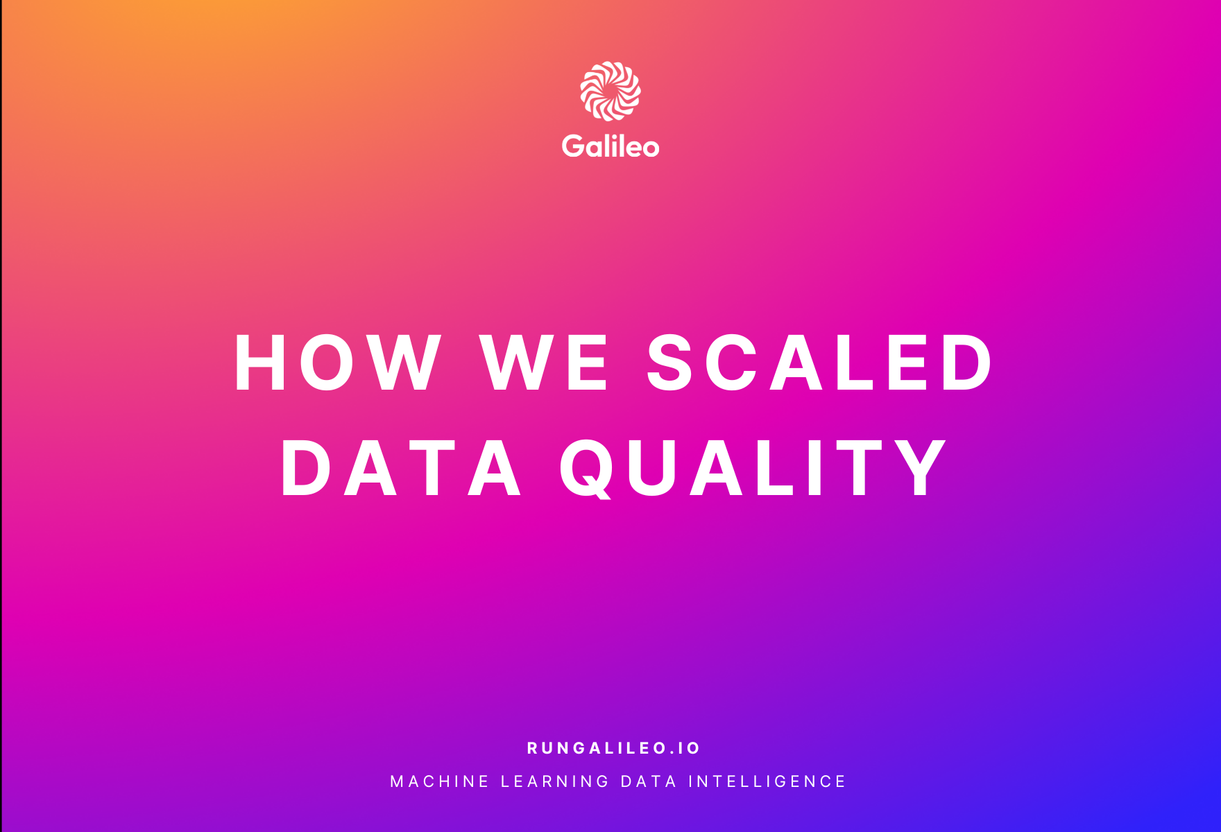 How we scaled data quality