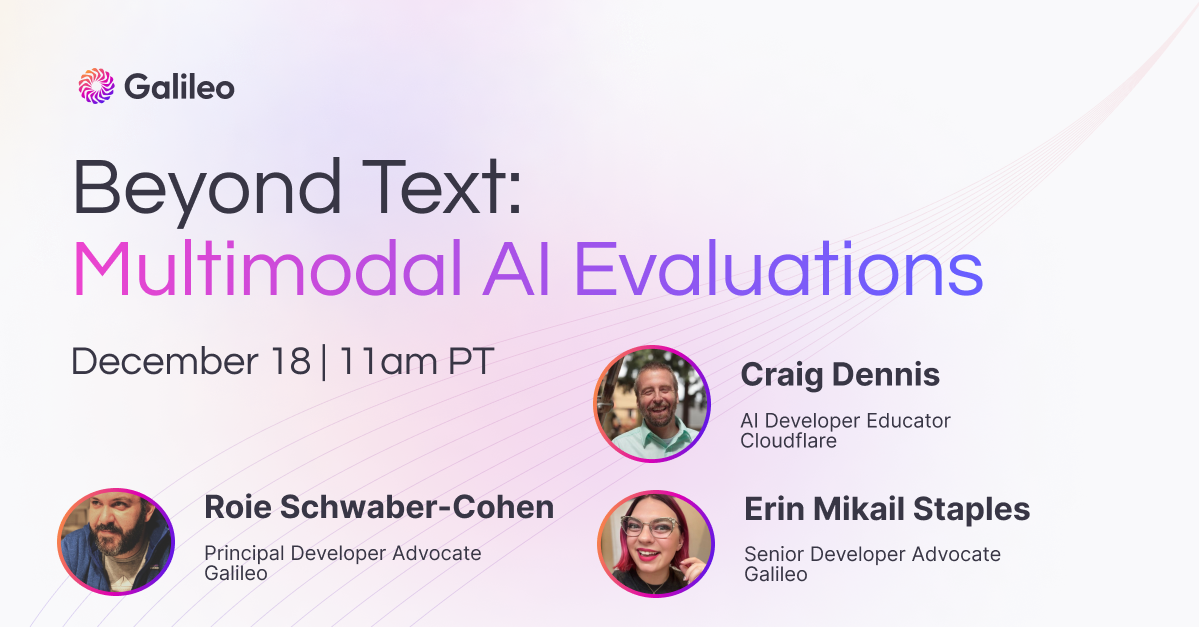 Webinar - Beyond Text: Multimodal AI Evaluations