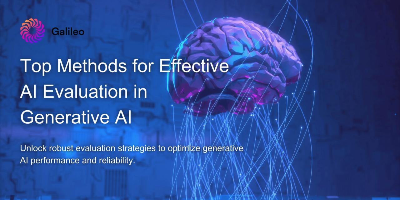 Digital illustration of a brain with neural connections, symbolizing advanced AI evaluation methods for generative AI