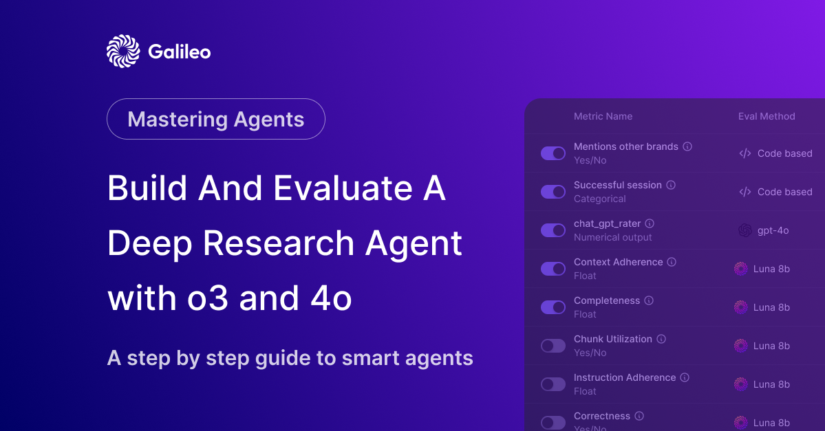 Mastering Agents: Build And Evaluate A Deep Research Agent with o3 and 4o