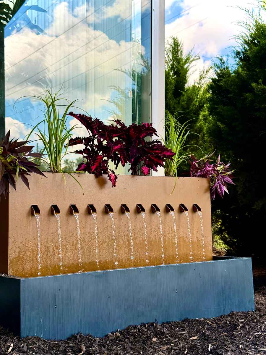 Water feature in the garden., commercial photography for Water feature in the garden.