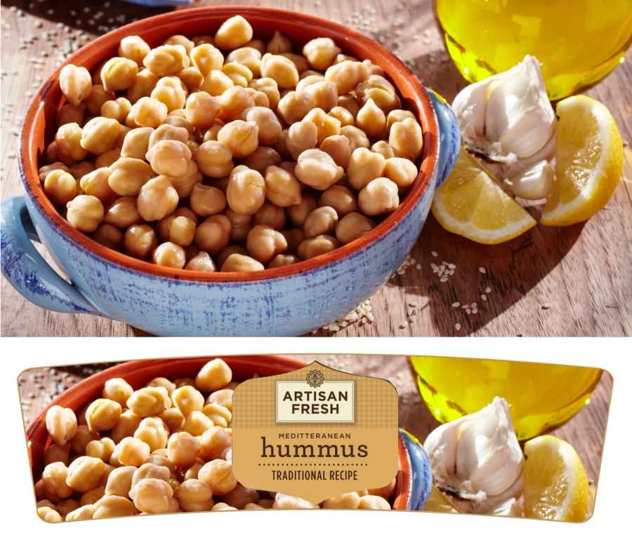 Hummus Meditteranean Banner, commercial photography for Sam's Club