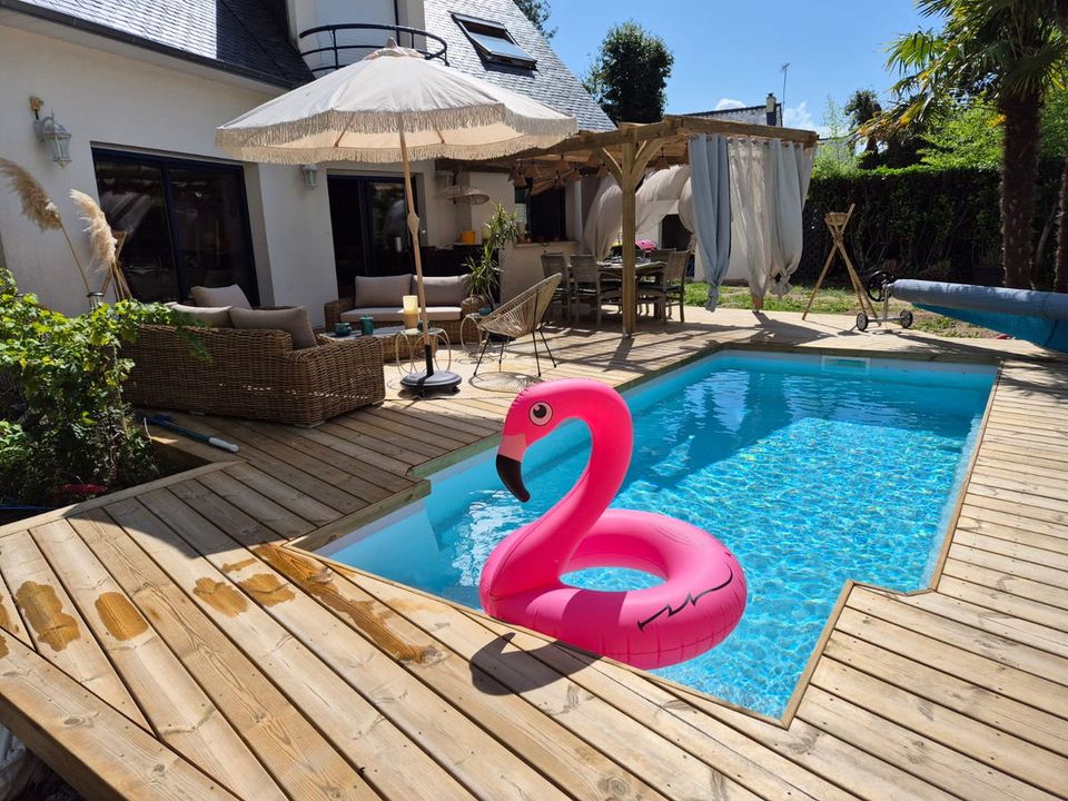 Terrasse bois en IPE dans le Morbihan