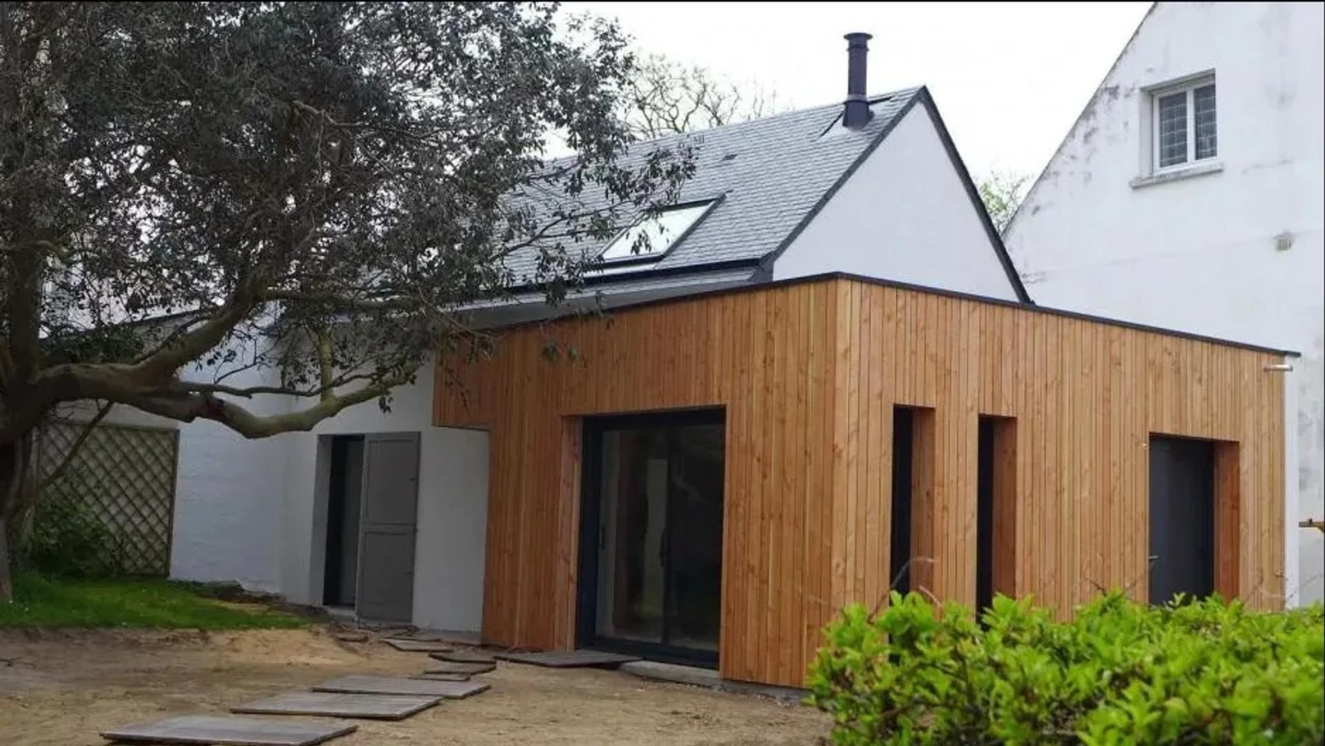 Extension maison Morbihan (56) : extension bois sur mesure, Le Quintrec Le Pallec