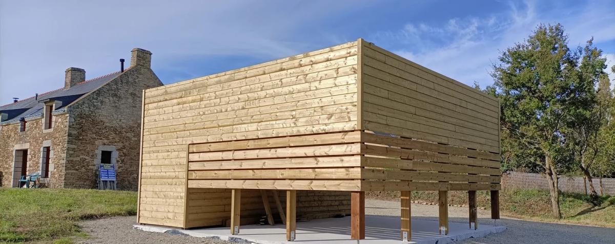 Carport bois sur mesure dans le Morbihan (56), Le Quintrec Le Pallec