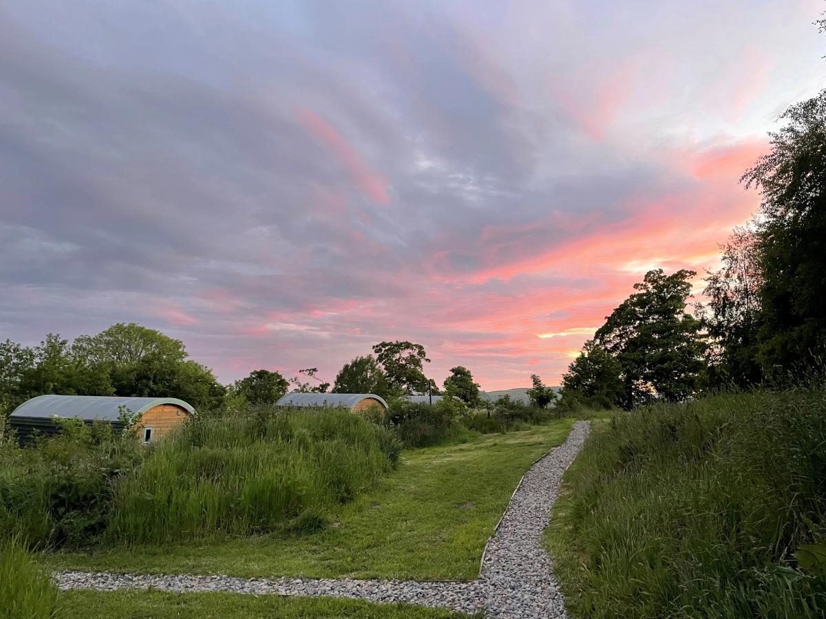 Sunset over the Crowkeld Cabins
