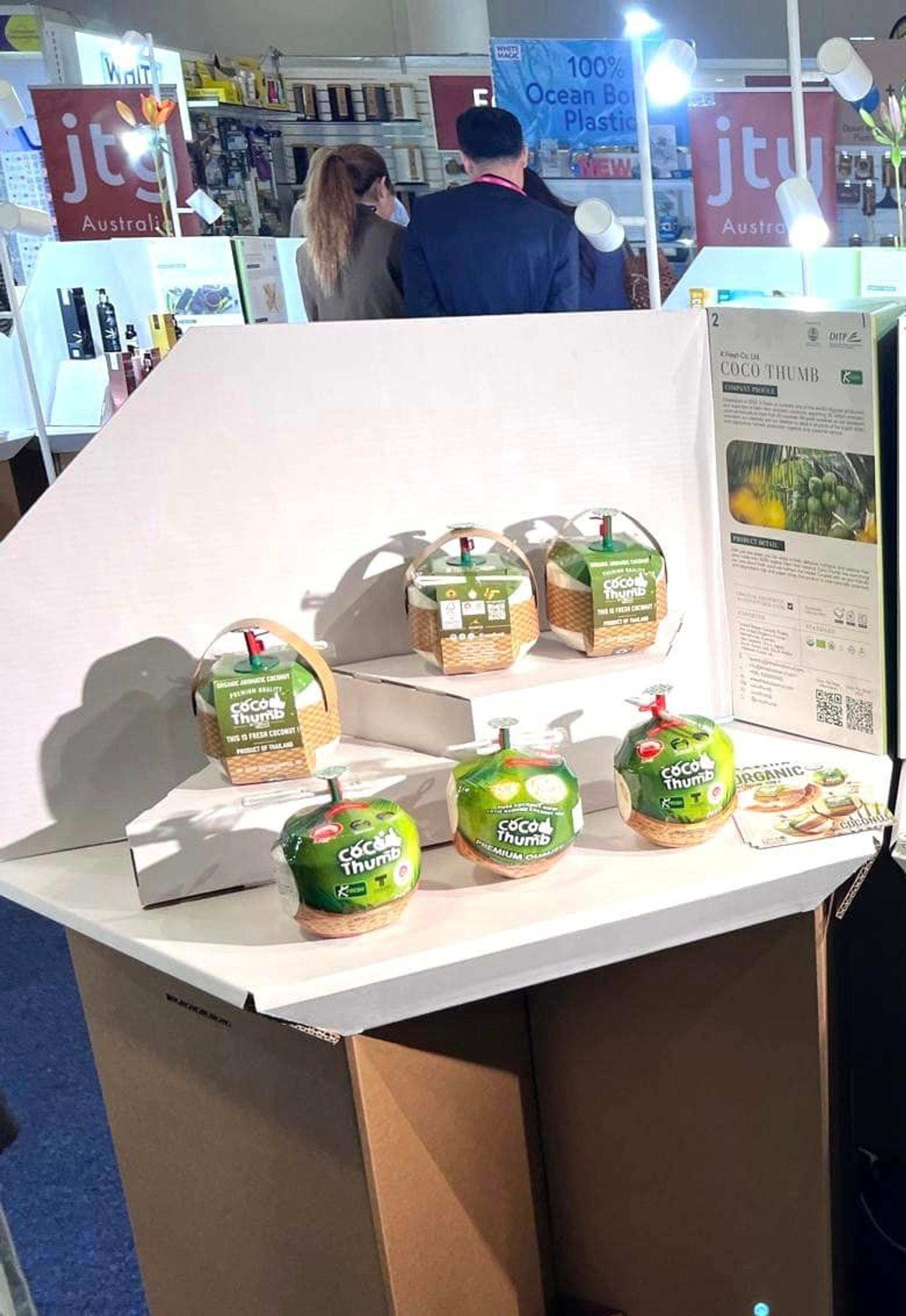  Display coconuts on the table.