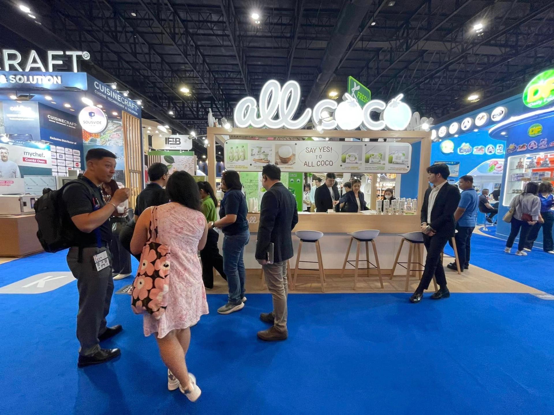 Coconut water display booth from K-Fresh