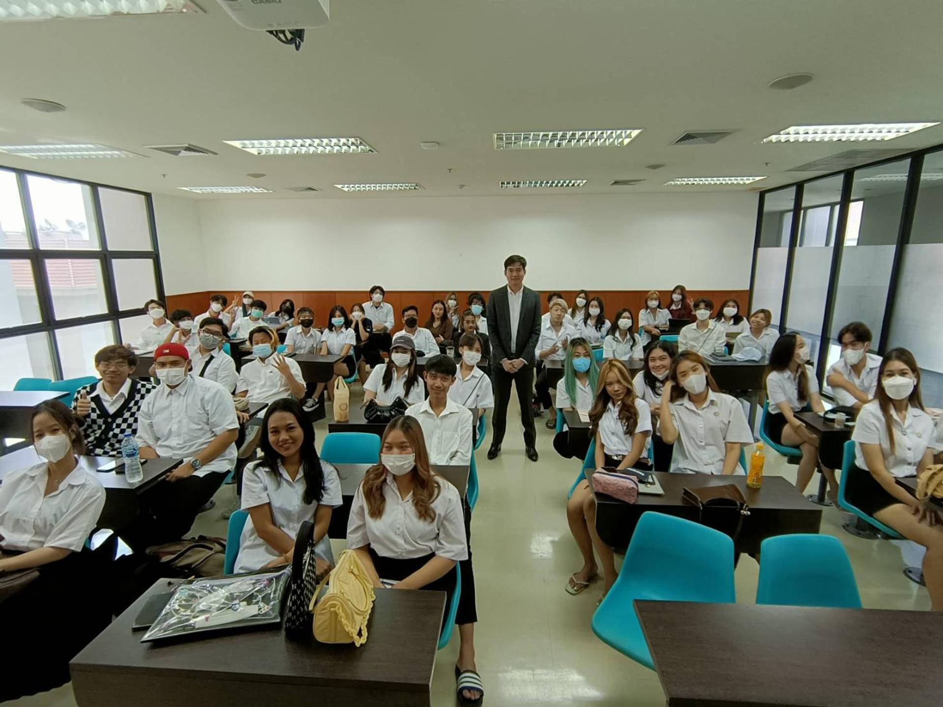 Students listening to a lecture