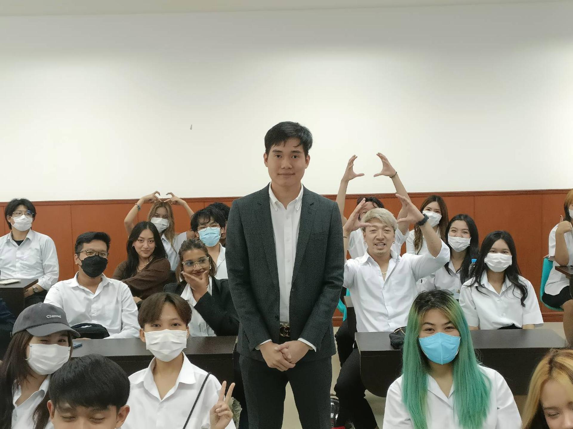 Students listening to a lecture