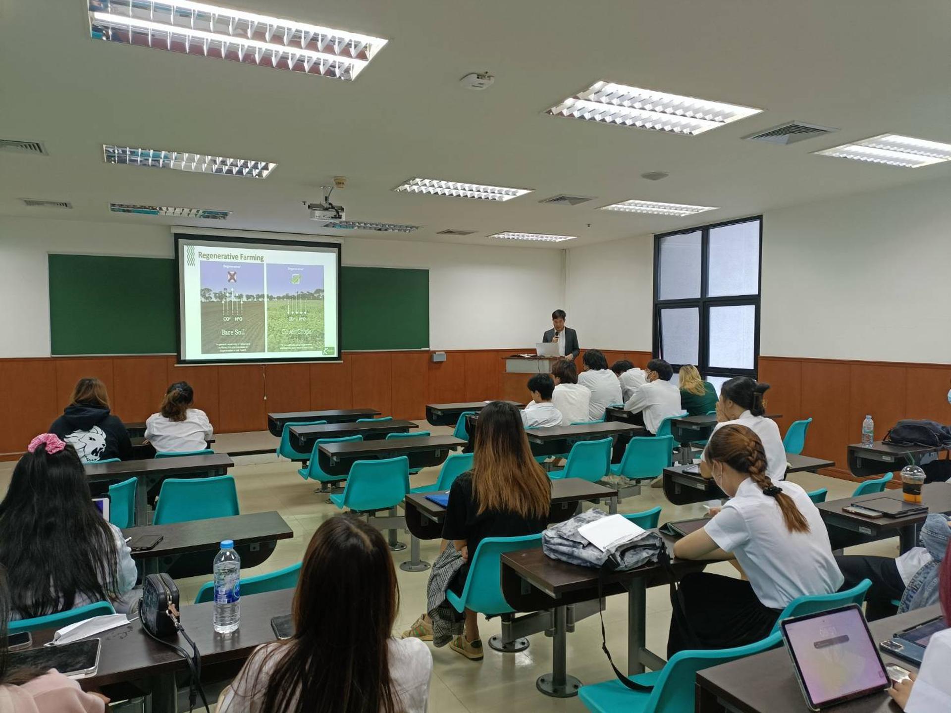 Students listening to a lecture
