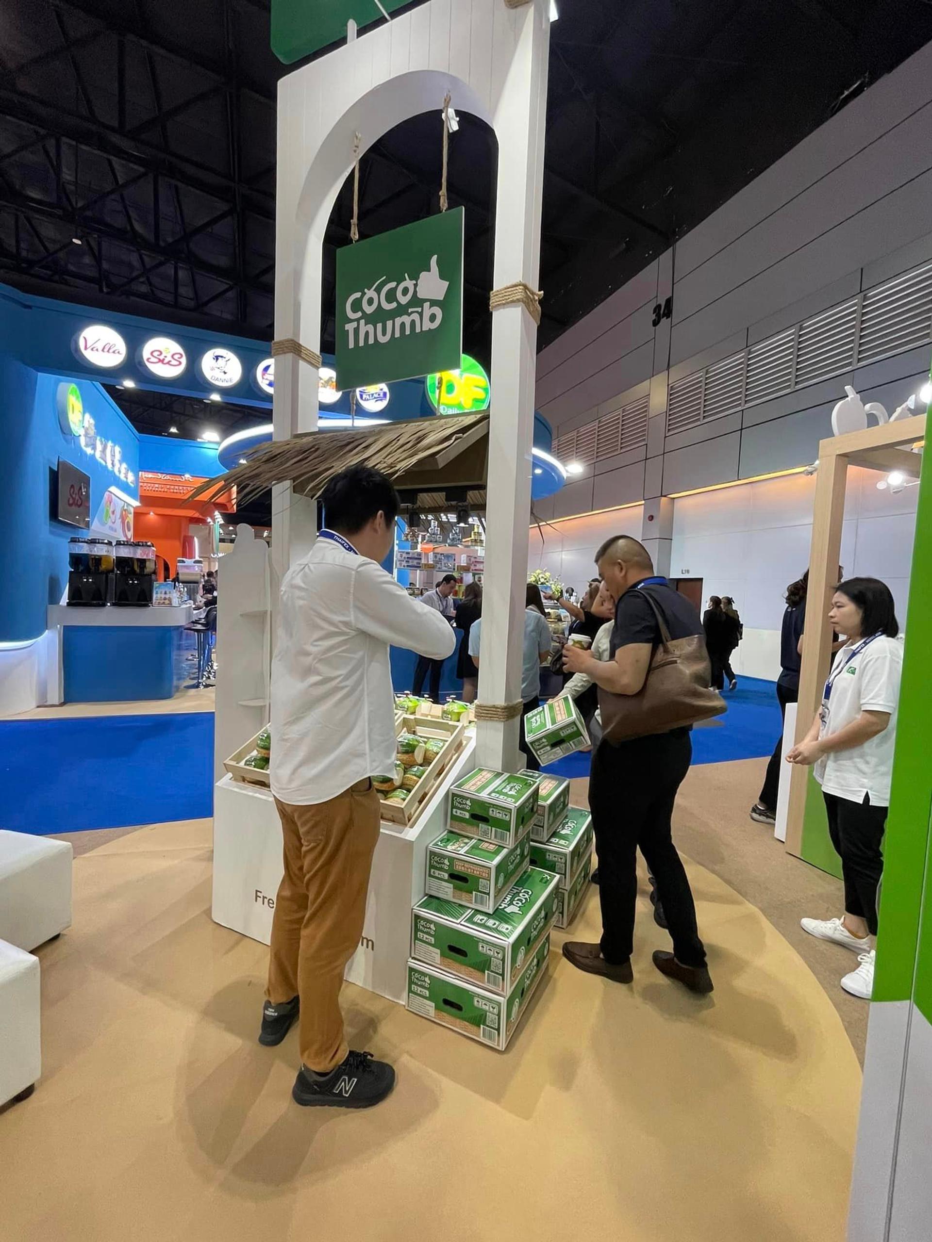 Coconut water display booth from K-Fresh