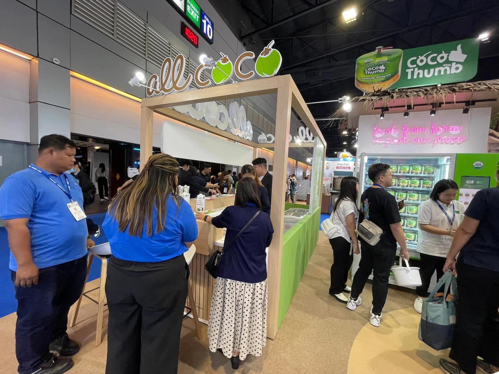 Coconut water display booth from K-Fresh