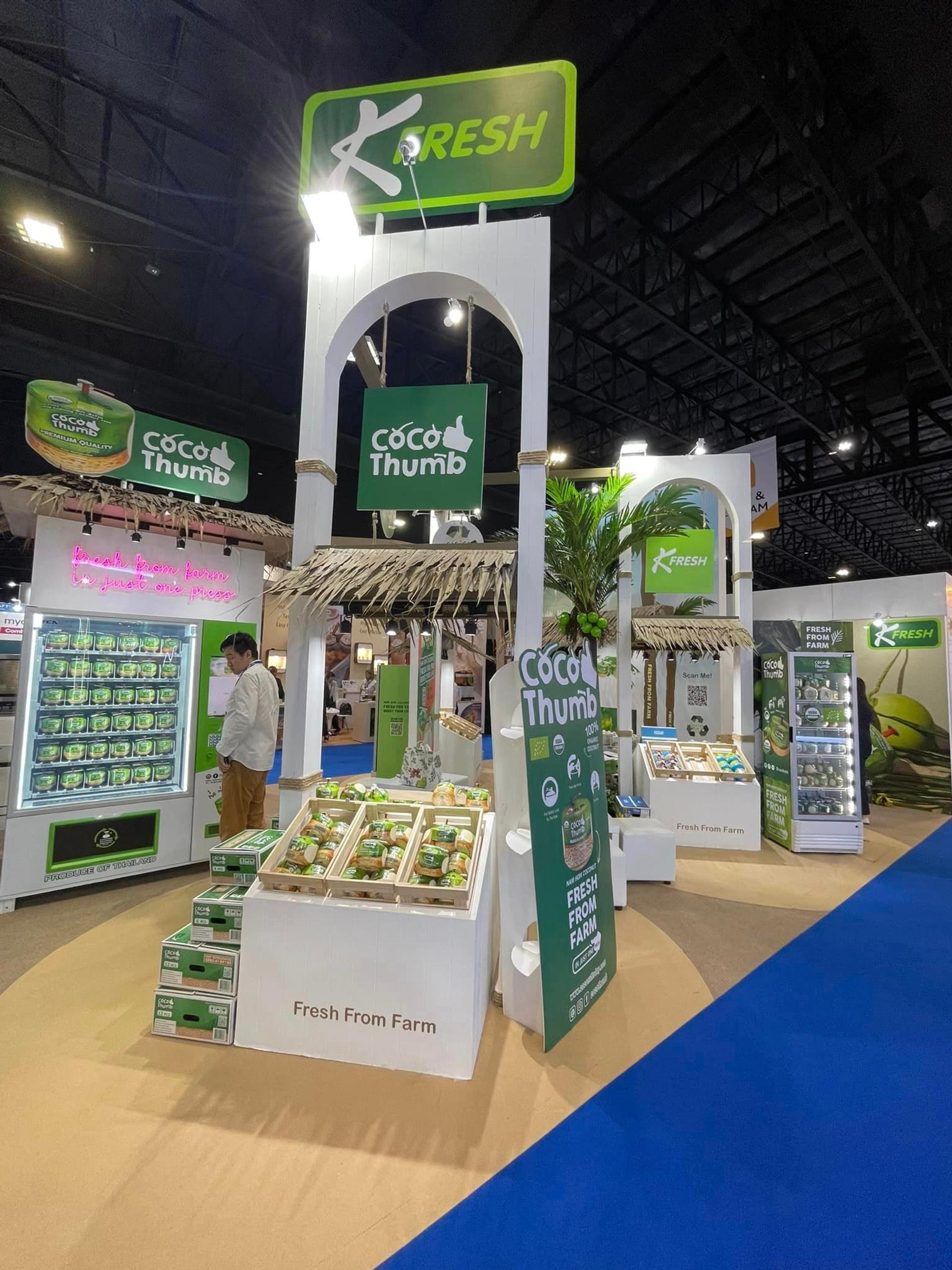Coconut water display booth from K-Fresh