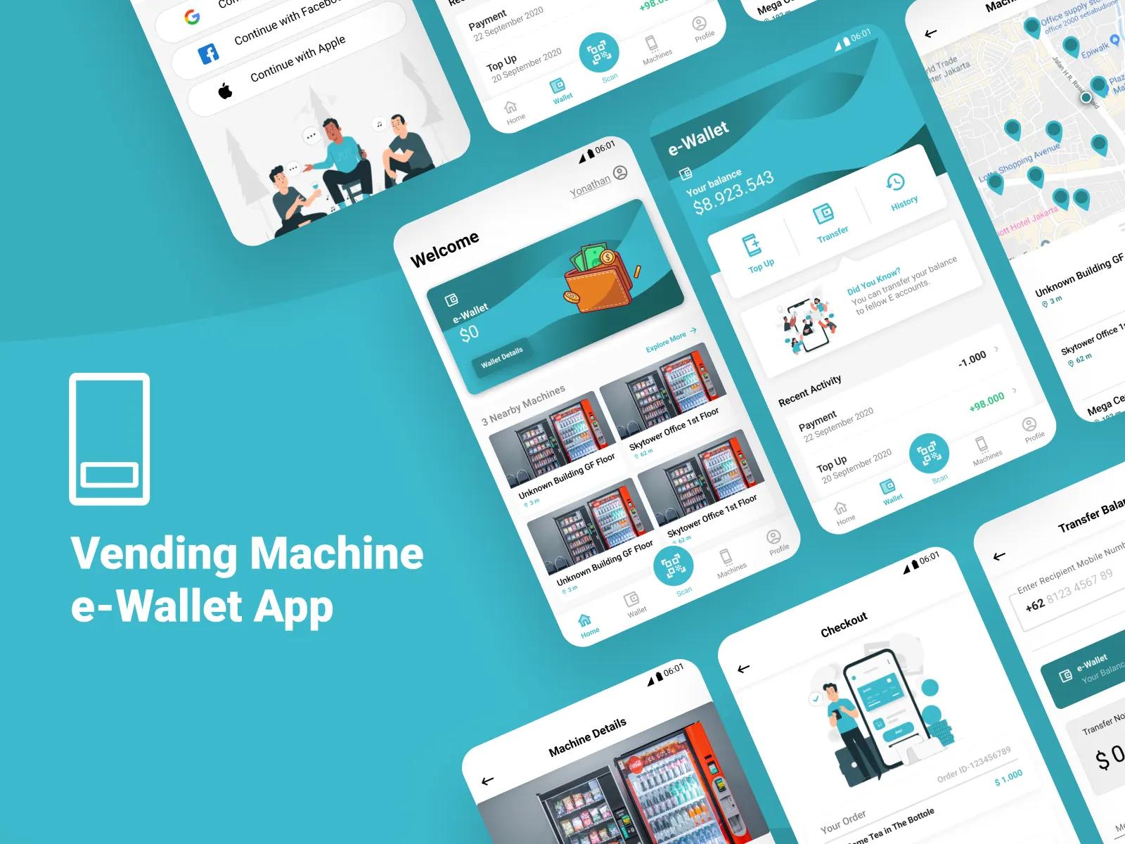 Vending Machine e-Wallet App Concept