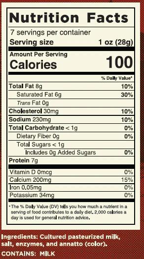 Shredded Smoked Gouda Nutrition