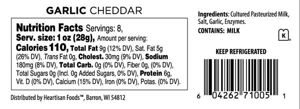 Garlic Cheddar Nutrition