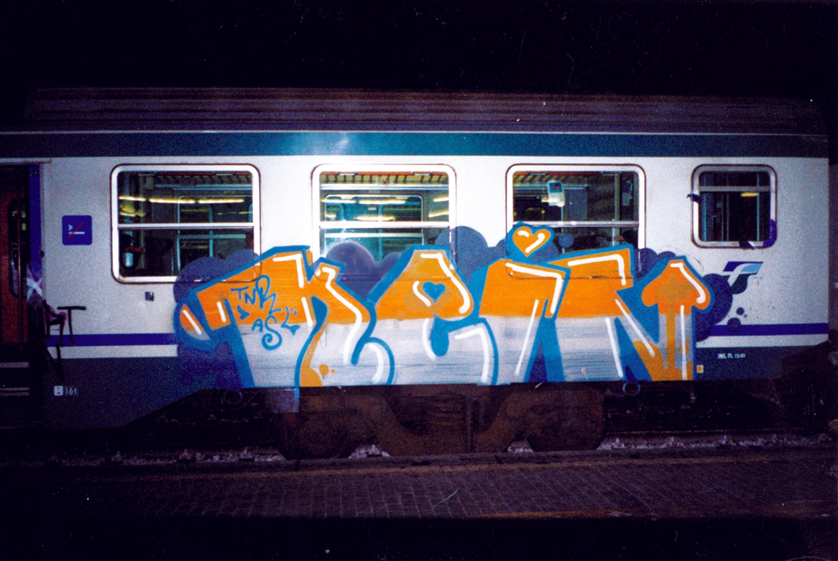 Regional Train painted by Kein NERDS published on Graffzoo Magazine #2 2005