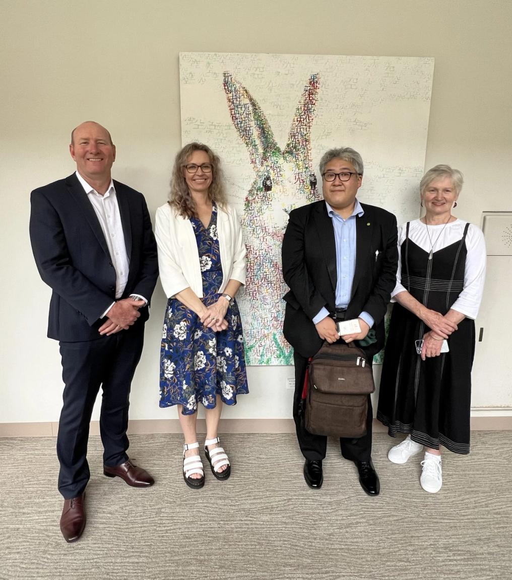 Tony McBride, Natasha McKee, Kei Igarashi and Jane Williams in Kobe, Japan