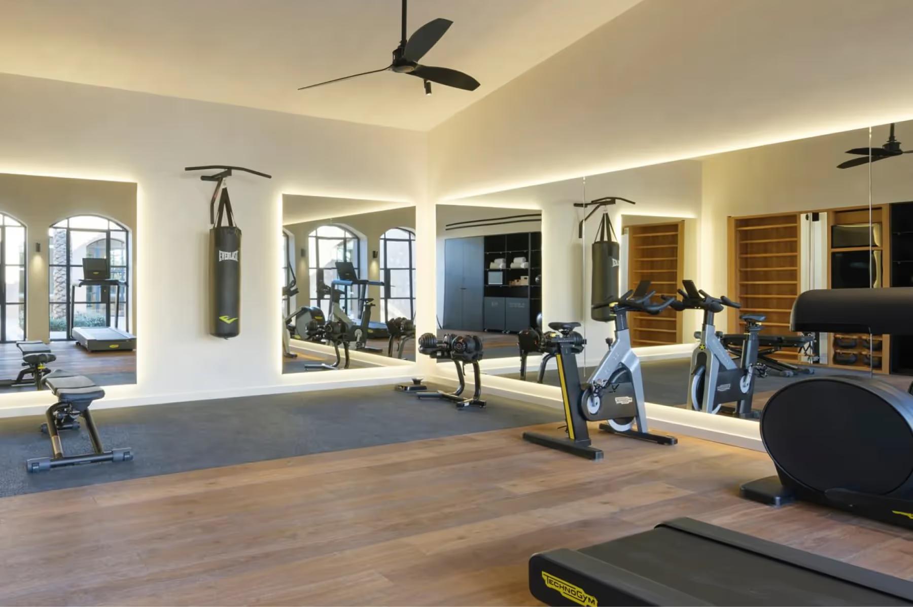 Can Ferrereta: wellness facility interior with contemporary design elements