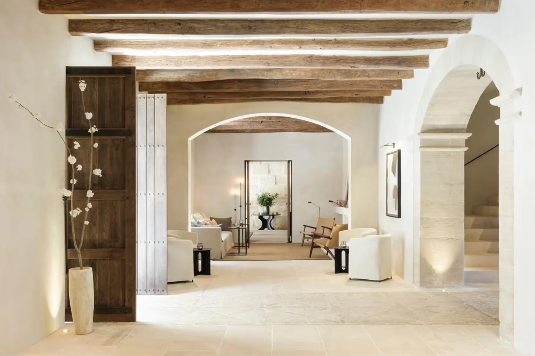 Property exterior detail with Mediterranean architecture