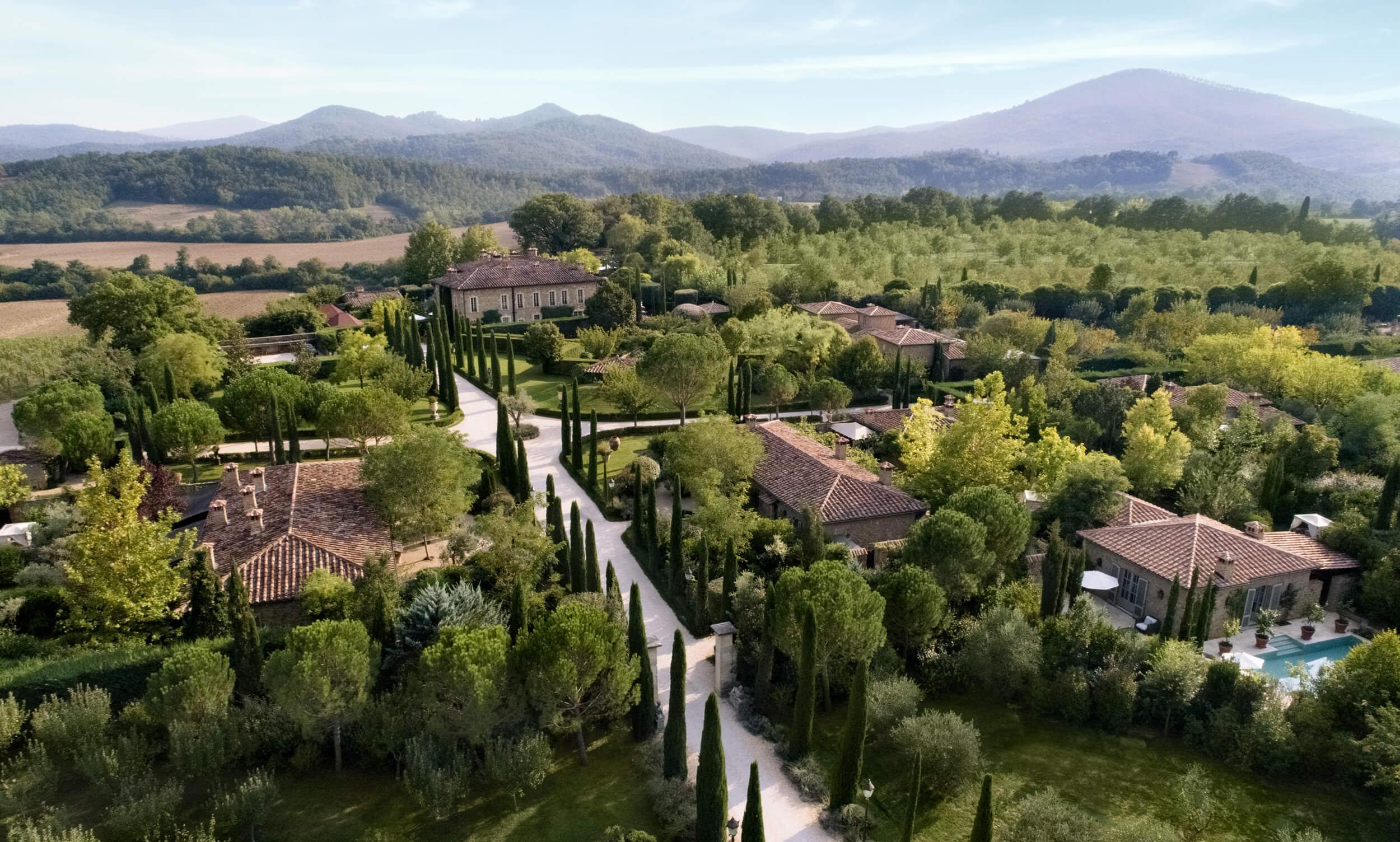 The thirteenth-century estate and gardens at Borgo Santo Pietro