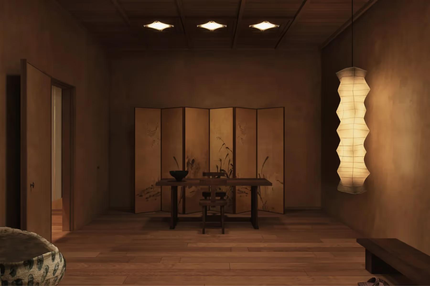 Hôtel Balzac: a spa room in warm wood tones with modern minimalist bench seating