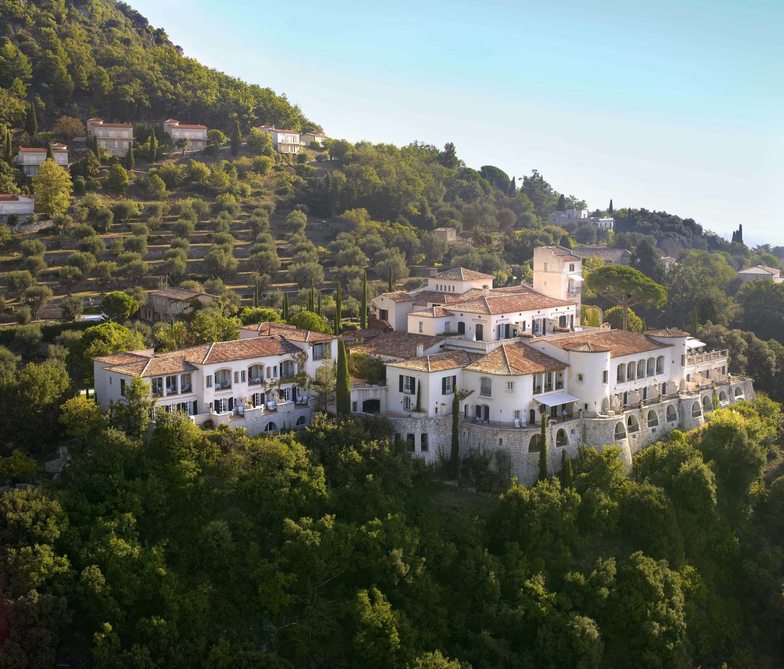 Terraced gardens and the sea view at Château Saint-Martin & Spa, above Vence