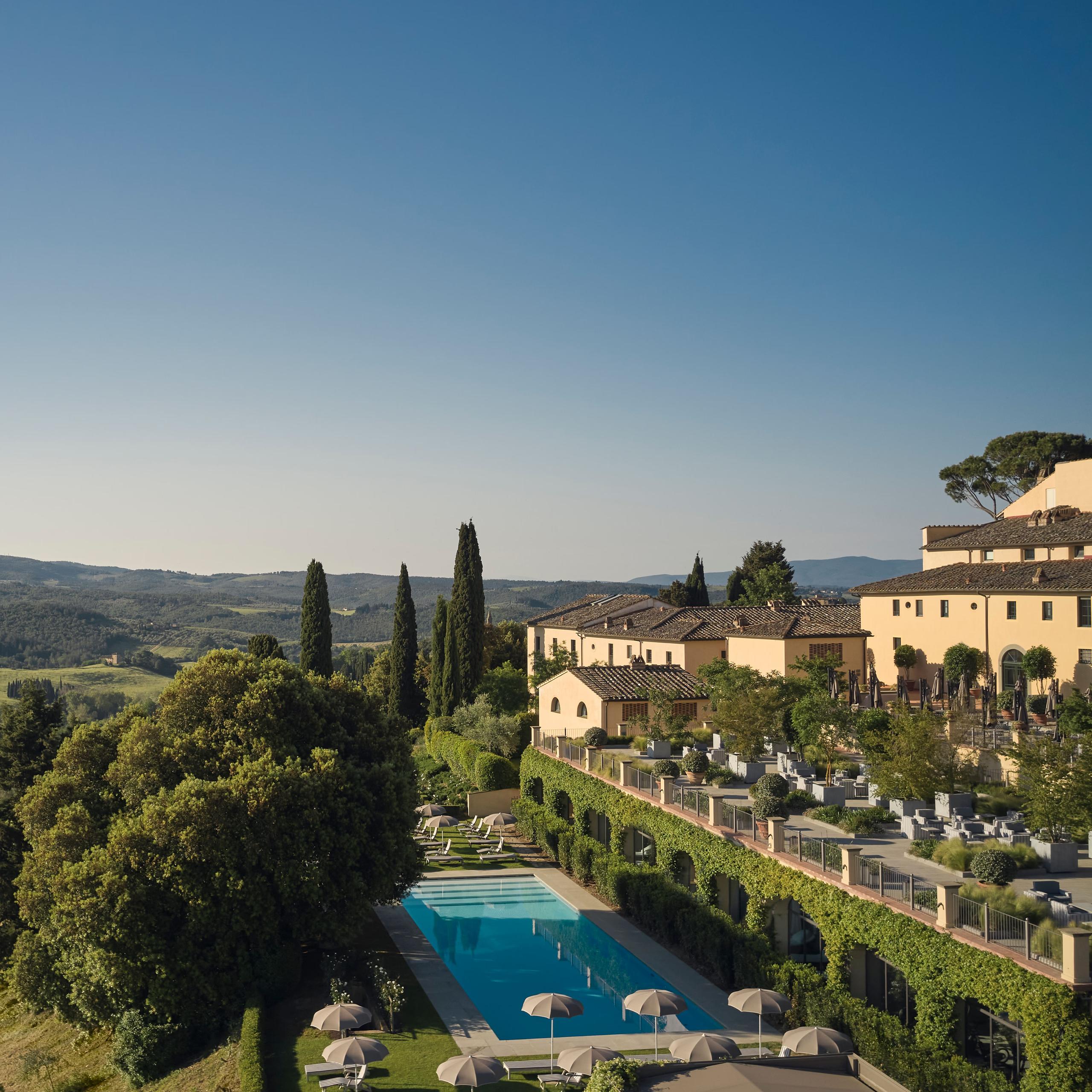 The twelfth-century castle and grounds at COMO Castello del Nero