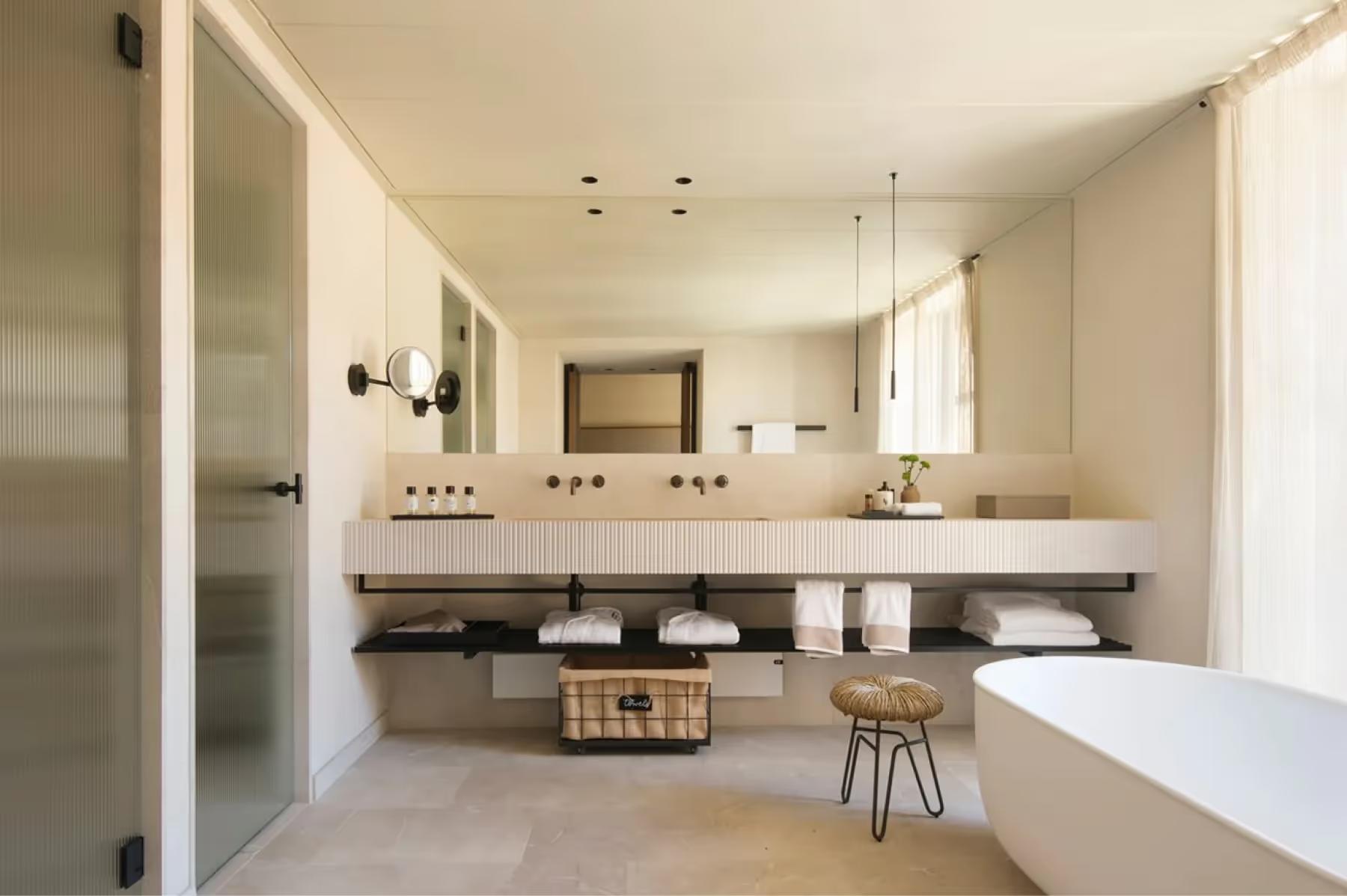 Suite with comfortable seating and calm ambiance