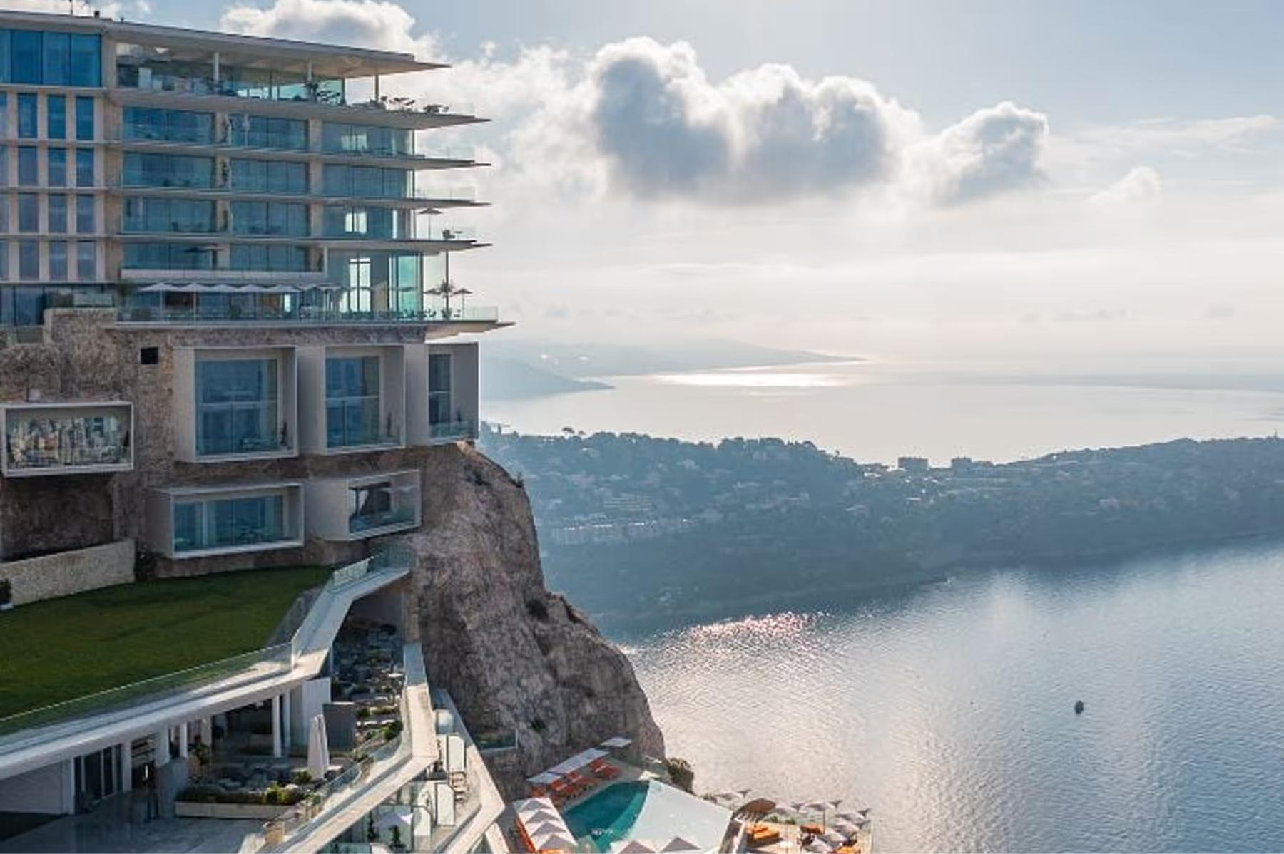 Maybourne Riviera: modernist hotel on rocky coast with sea views