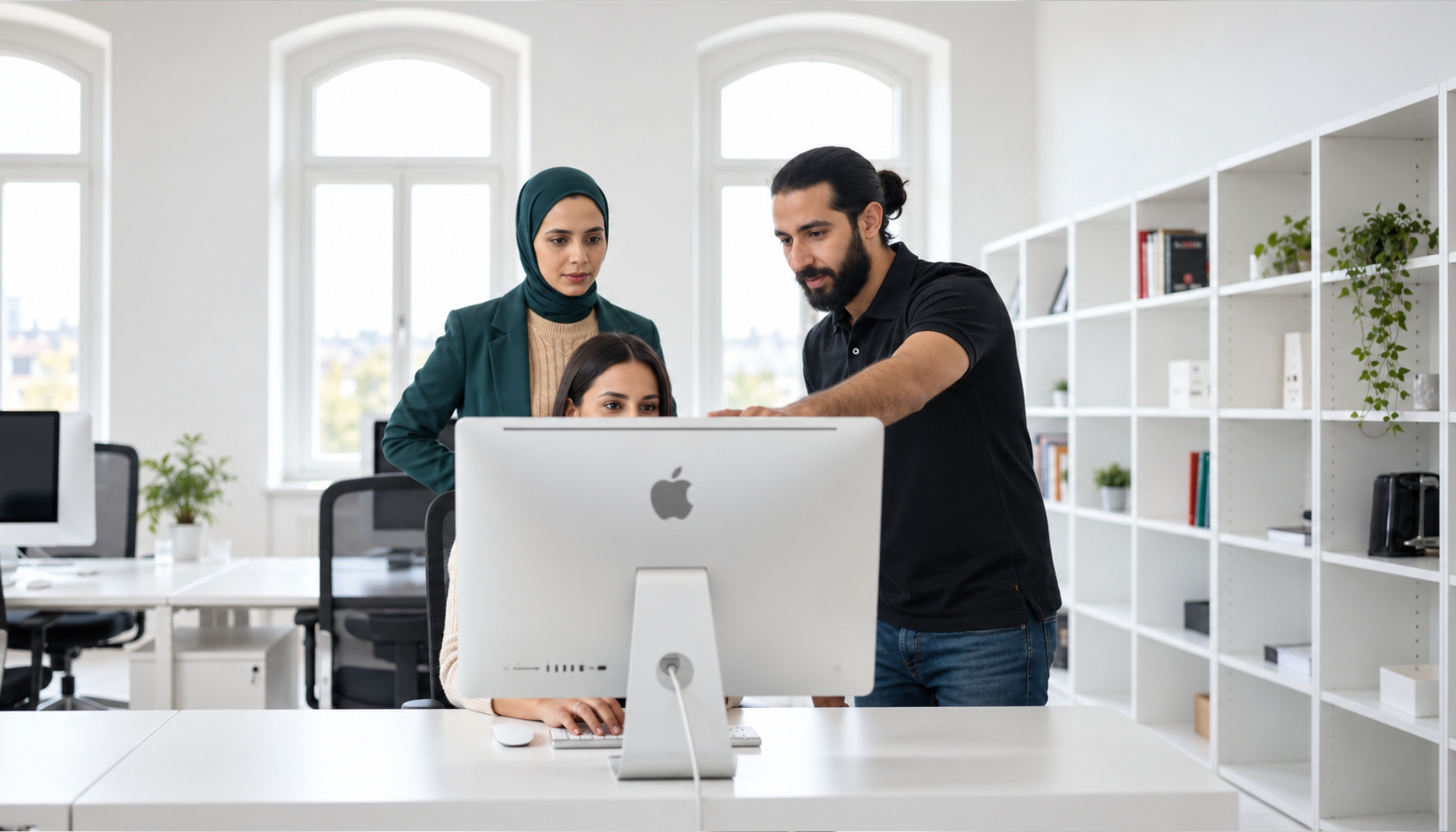 Grande Charte UX/UI design team working together at the digital agency in Casablanca