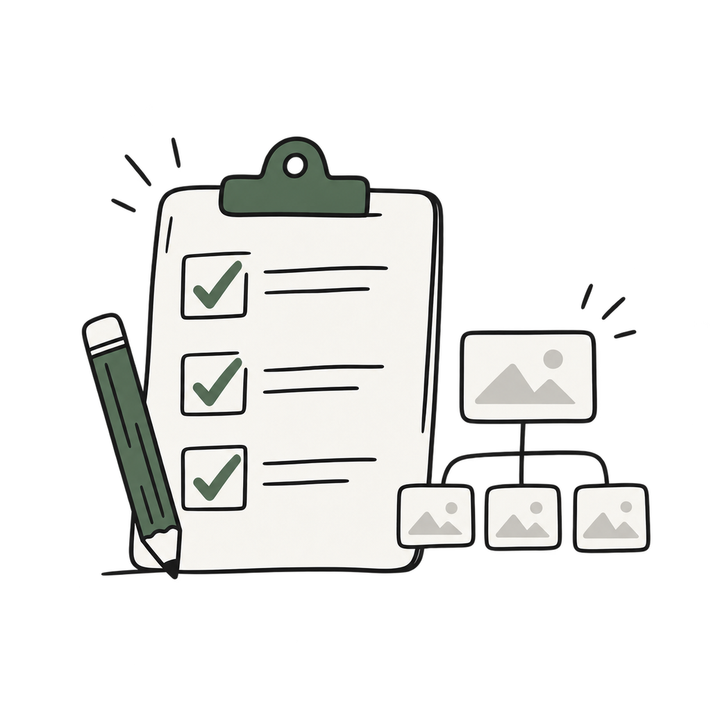 Illustration de l’étape cadrer : contenus, parcours, contraintes et choix techniques
