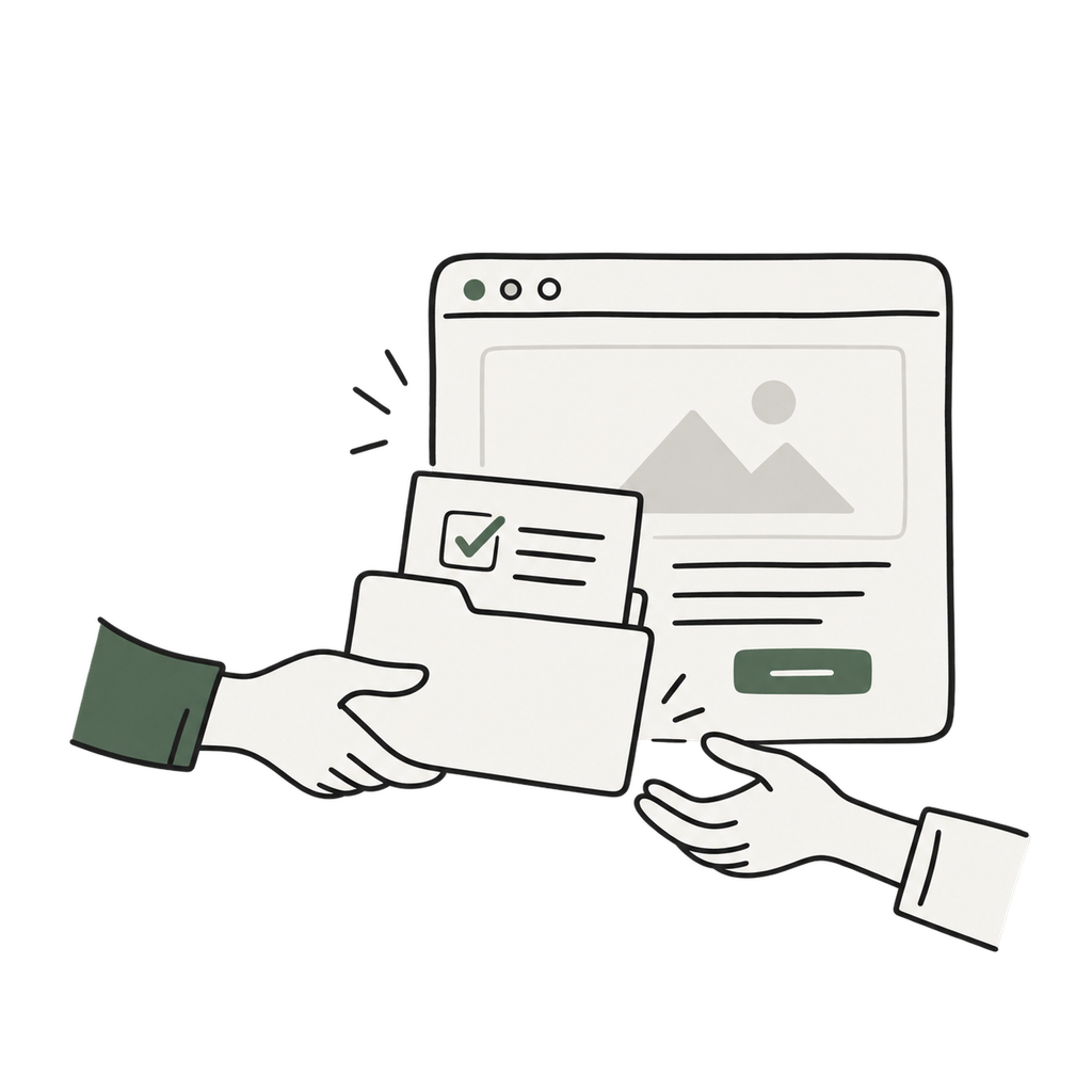 Illustration de l’étape transmettre : prise en main, documentation et préparation du lancement