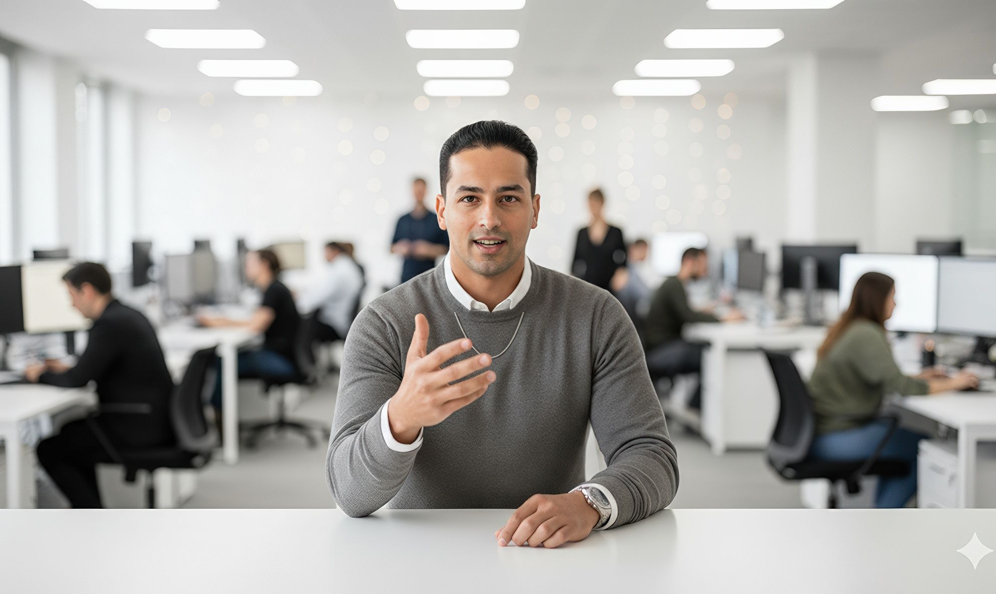 Consultant de l’agence digitale Grande Charte à Casablanca présentant une stratégie web