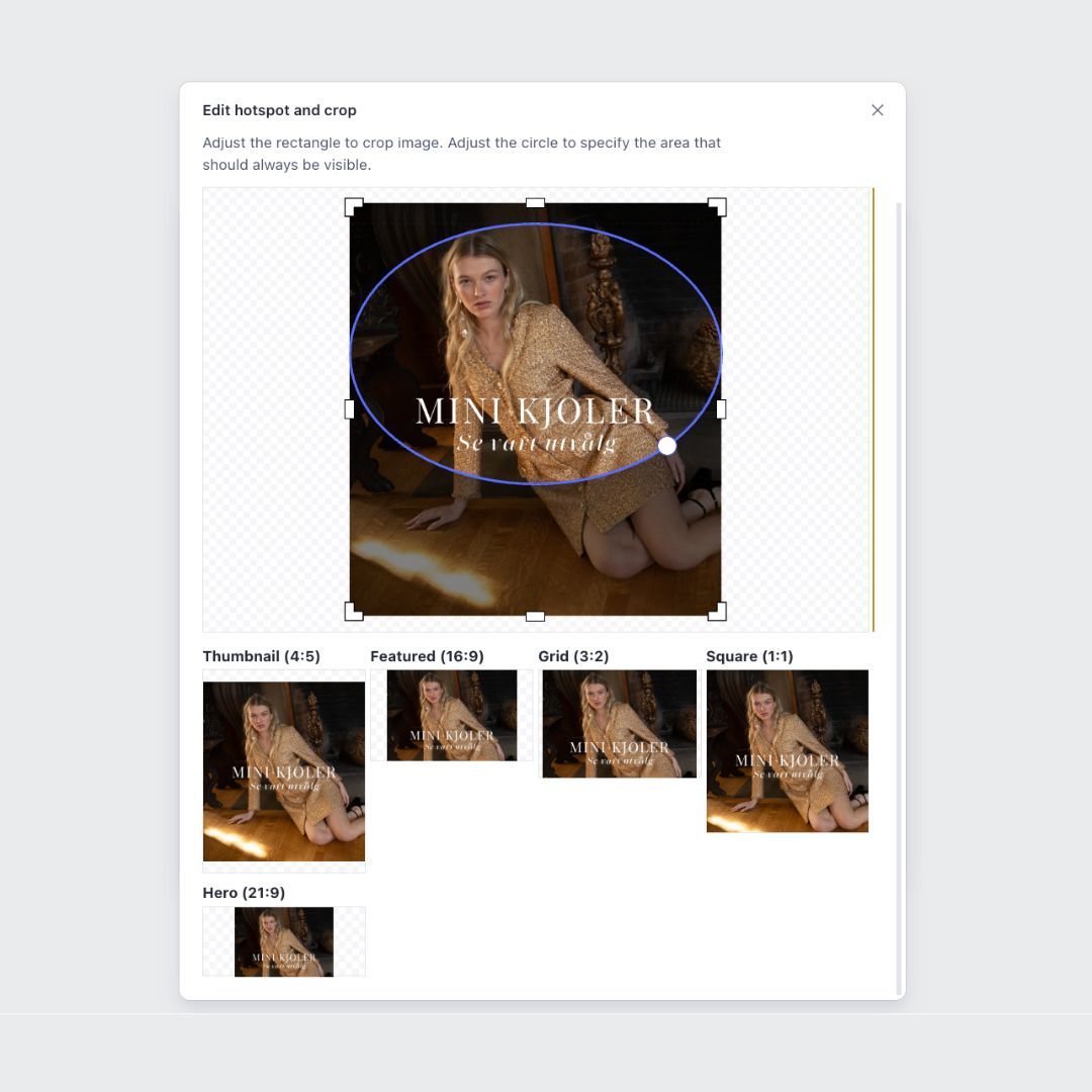 Sanity CMS - Image sizes, formats, cropping, and hot spots