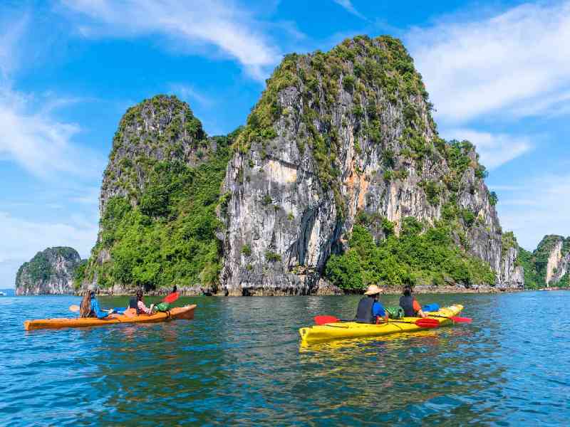 Kayak through the lesser-known Bai Tu Long Bay