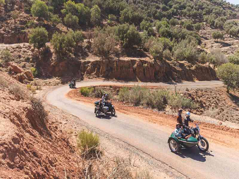Explore the Agafay Desert on a vintage sidecar adventure
