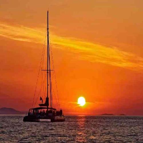 Cruise the Med at sunset on a private catamaran Cruise the Med at sunset on a private catamaran