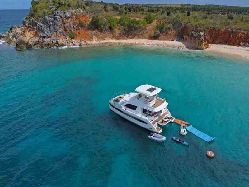 Cruise along St. Maarten’s stunning coastline aboard a luxury catamaran with scenic beach stops and ocean views.