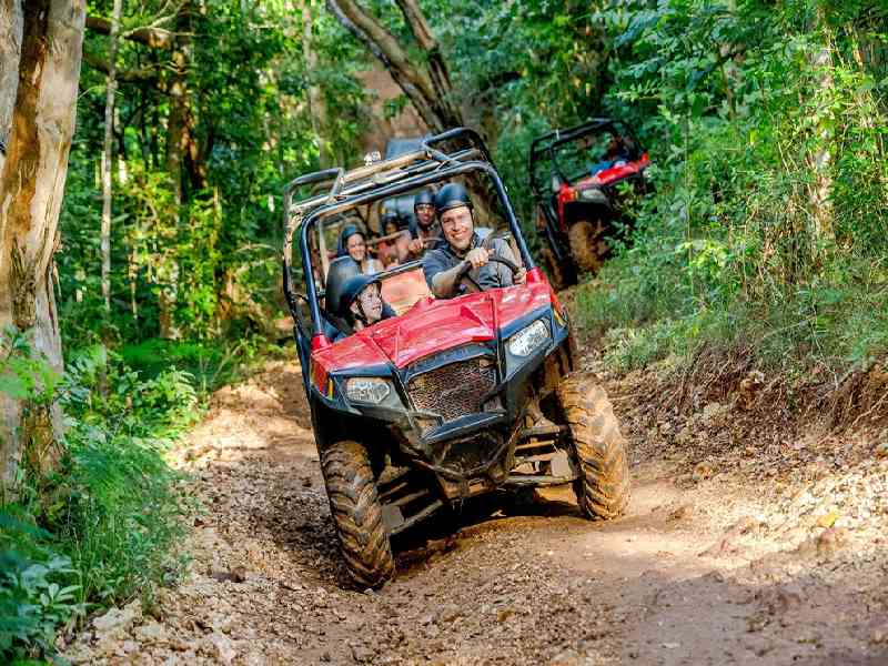Full access to multiple activities including ziplining, ATV/dune buggy, and horseback riding