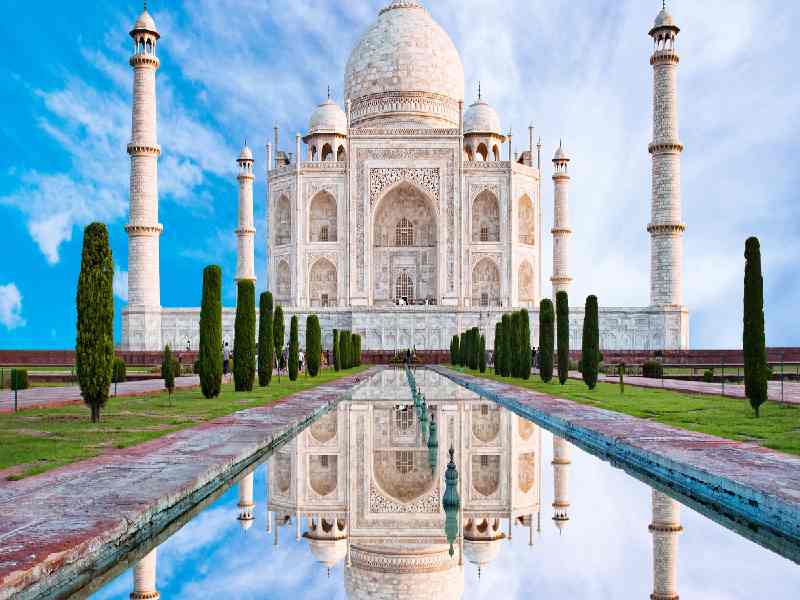 Experience the grandeur of the Taj Mahal.