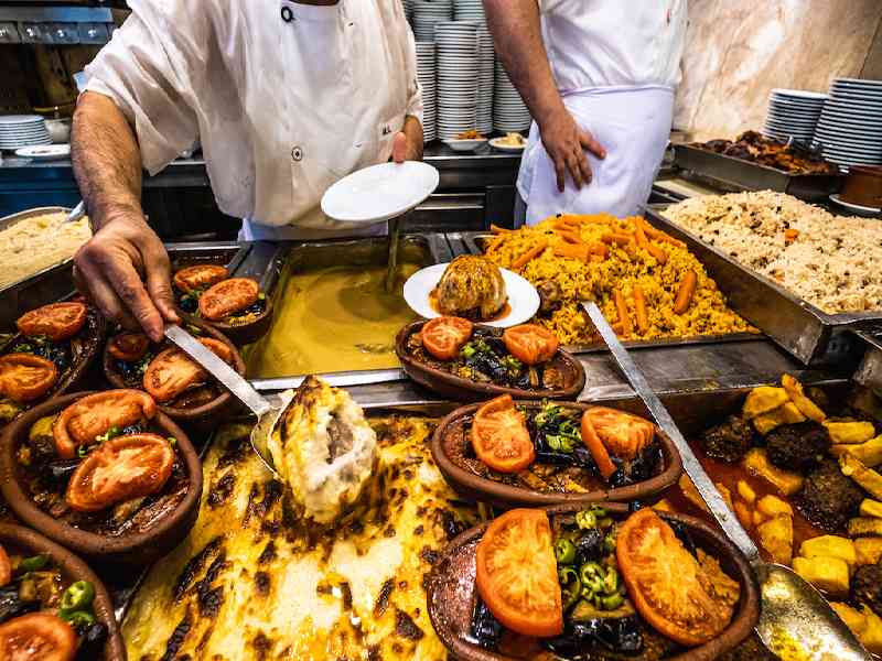 Embark on a culinary tour with Turkish coffee, baklava, profiteroles, and a mezze lunch.