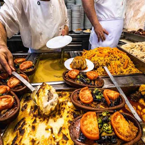 Embark on a culinary tour with Turkish coffee, baklava, profiteroles, and a mezze lunch. Embark on a culinary tour with Turkish coffee, baklava, profiteroles, and a mezze lunch.