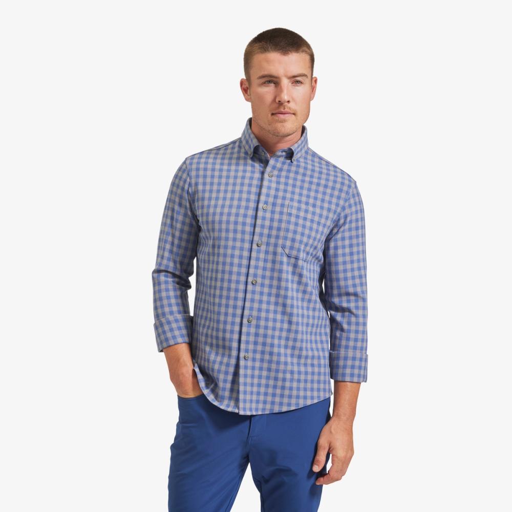 Mugsy Men's Blue and Grey Flannel