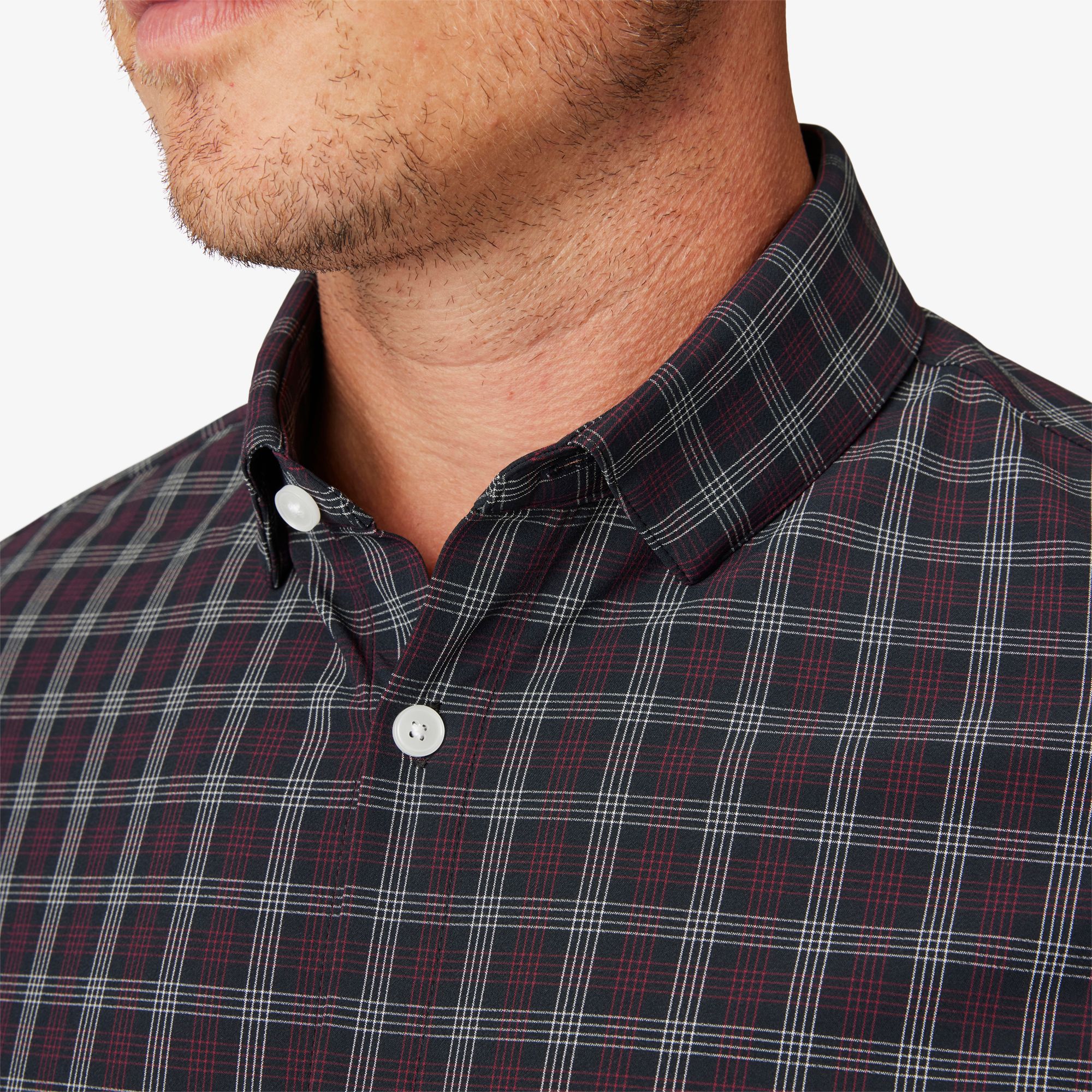 Leeward Dress Shirt - Black Dallas Plaid - Mizzen+Main