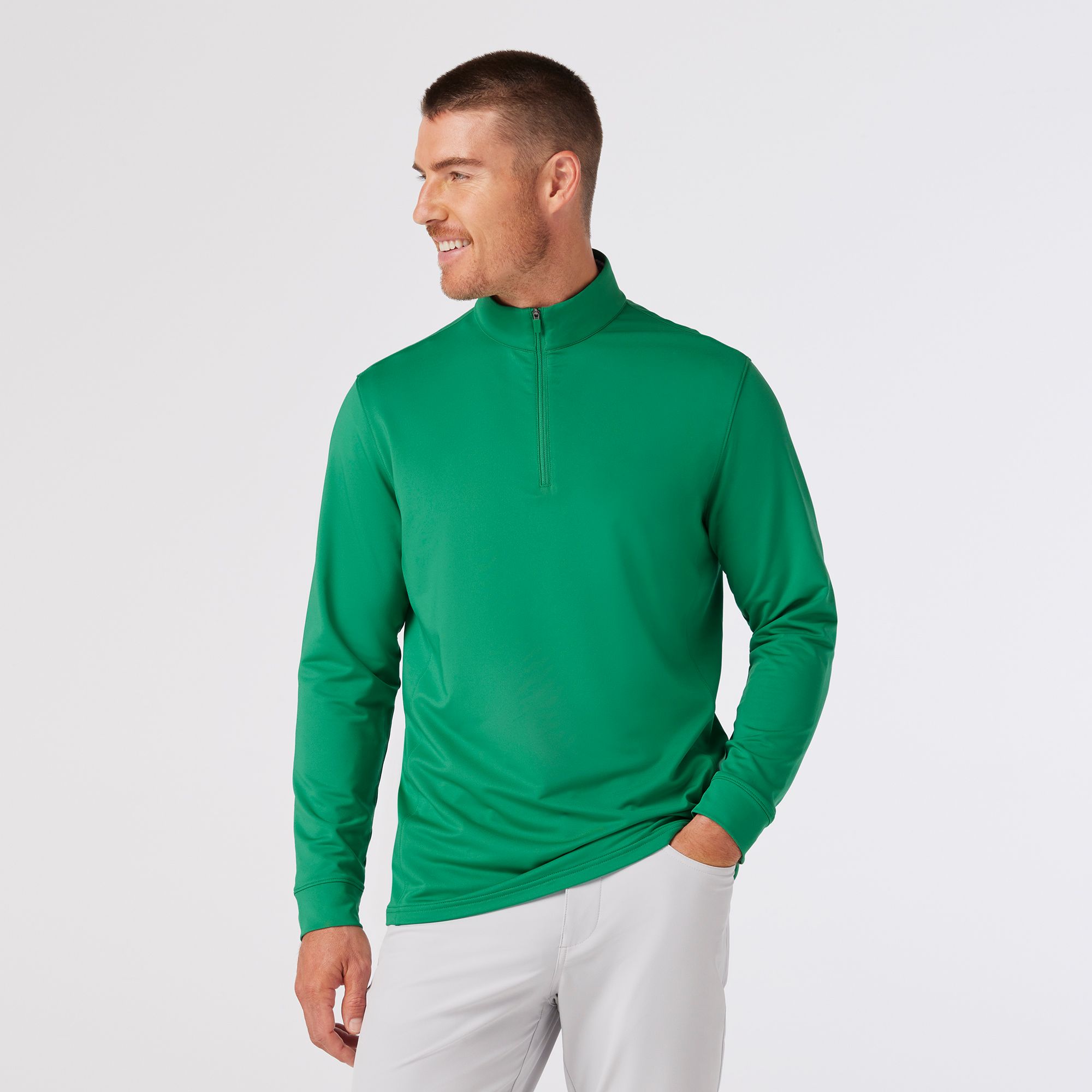 Golfickers Half Zip Shirts OLIVE sizeM