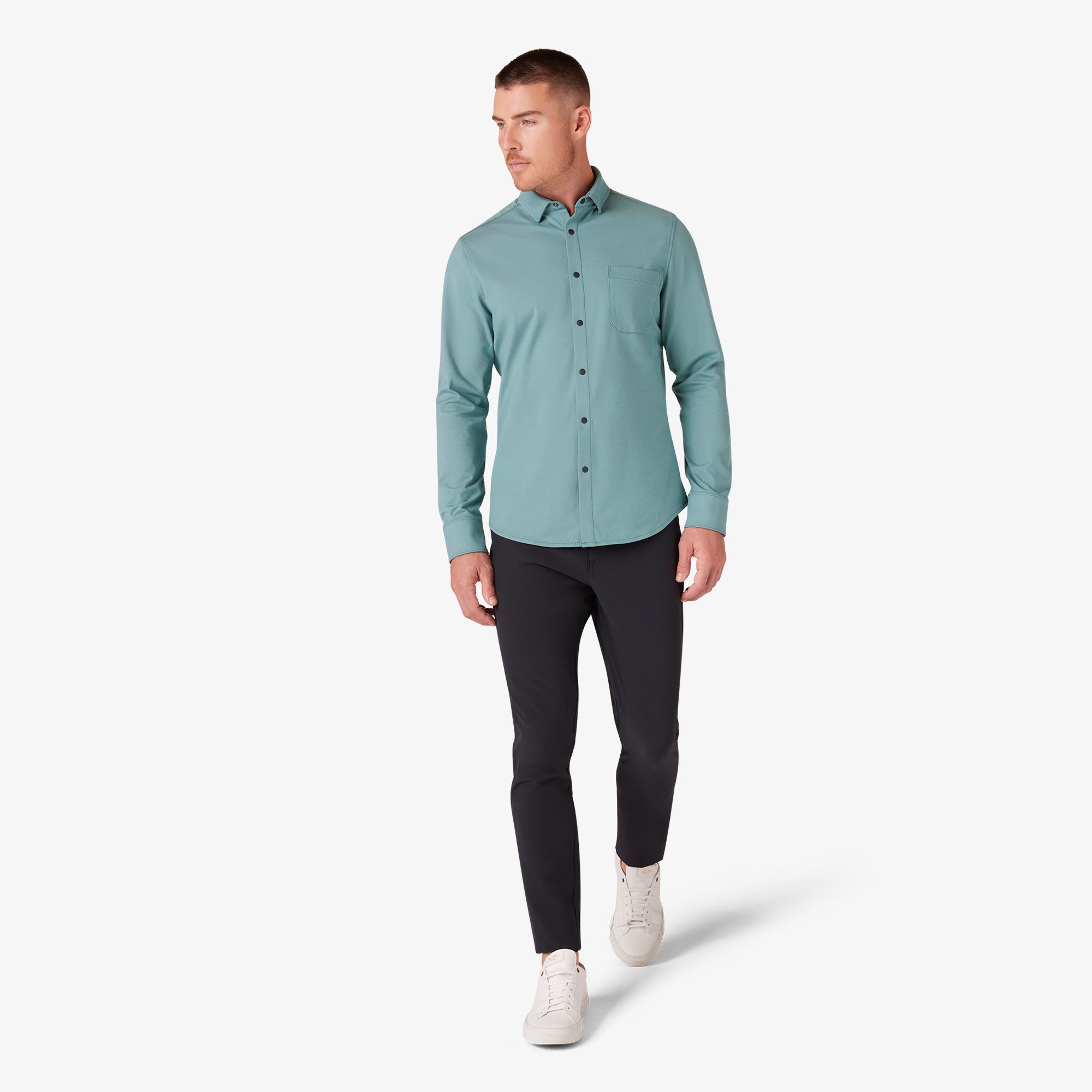 Balsam Heather Nolan Dress Shirt - Mizzen+Main